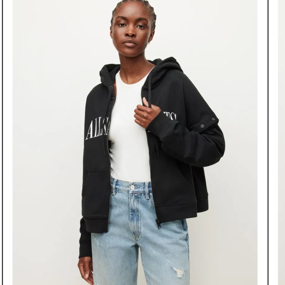 AllSaints Amphia Zip Up Hoodie